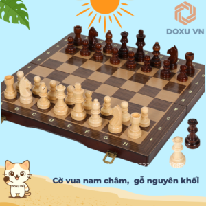 Bộ cờ vua bằng gỗ, nam châm cao cấp 15 inch (~38 cm) dành cho trẻ em, có thể gấp Klevor