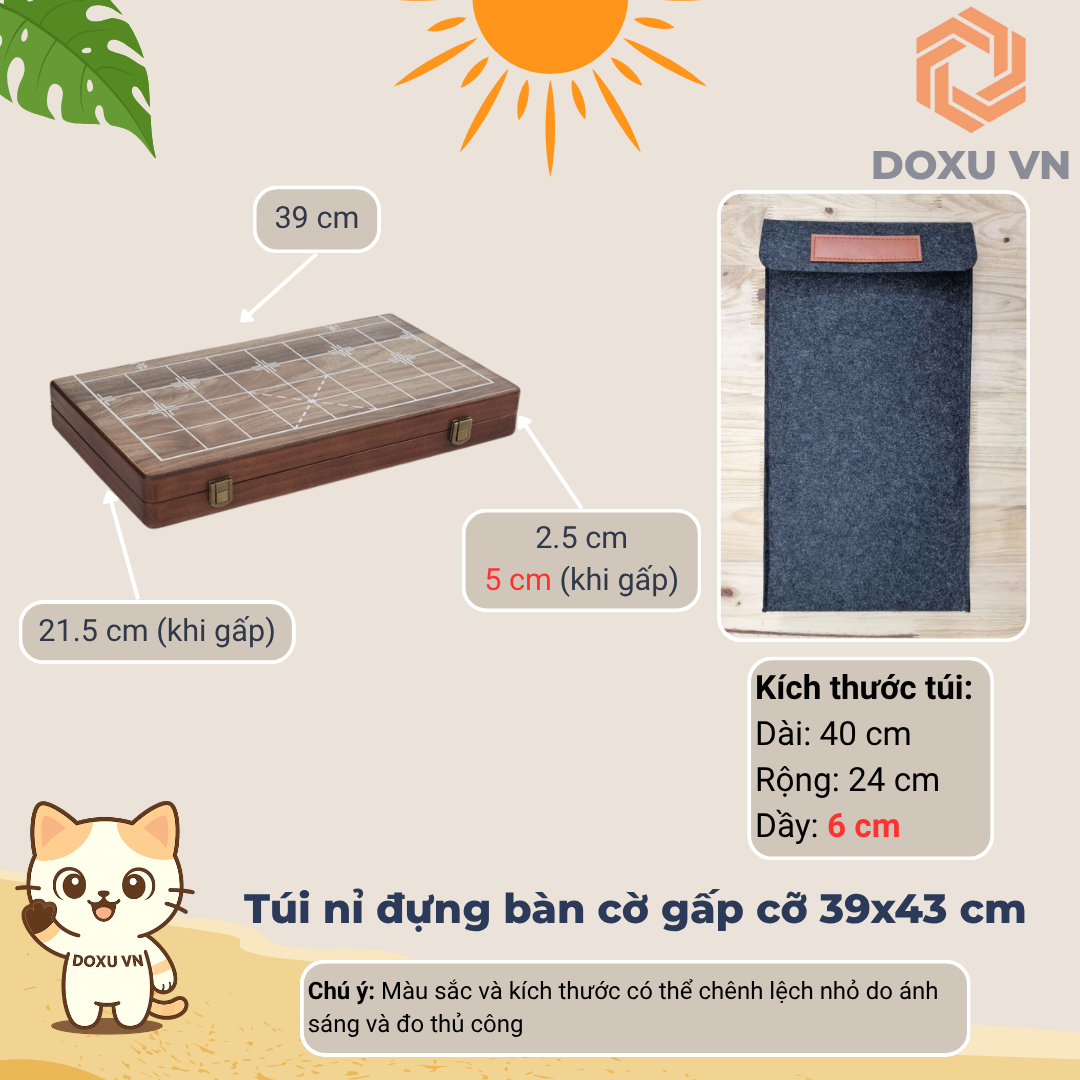 Túi bảo vệ bàn cờ gấp Klevor (các cỡ) – Nỉ chống sốc, chống trầy, gọn nhẹ mang đi - Image 5