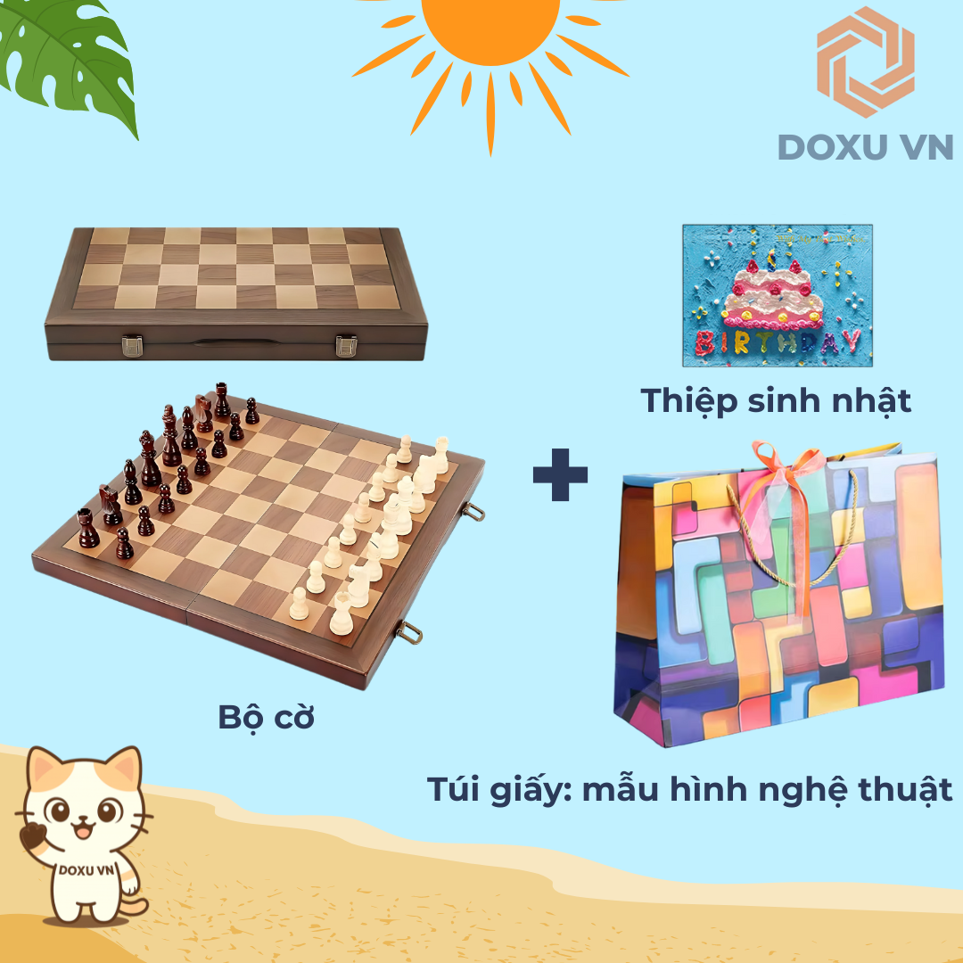 Bộ Cờ Vua Gỗ Óc Chó Nguyên Khối Cao Cấp 15 Inch – Tặng 2 Hậu – Có Nam Châm – Gấp Gọn Sang Trọng - Image 11