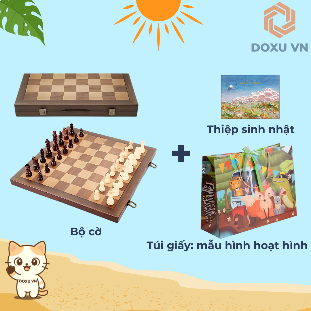 Bộ Cờ Vua Gỗ Óc Chó Nguyên Khối Cao Cấp 15 Inch – Tặng 2 Hậu – Có Nam Châm – Gấp Gọn Sang Trọng - Image 12