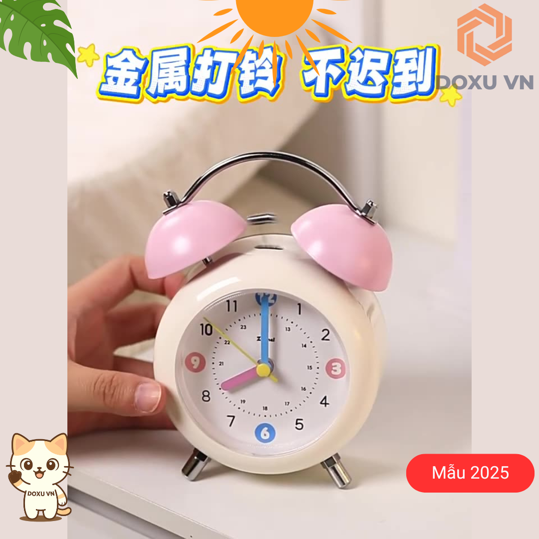 Đồng Hồ Báo Thức Cơ Học Cho Học Sinh – Chuông Đôi Siêu To, Đánh Thức Mạnh Mẽ Zunnel - Image 7