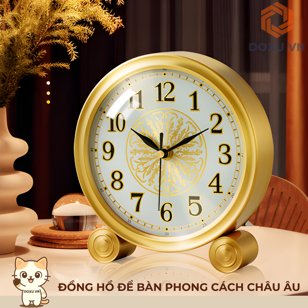 ĐỒNG HỒ ĐỂ BÀN PHONG CÁCH CHÂU ÂU – QUÀ TẶNG SANG TRỌNG