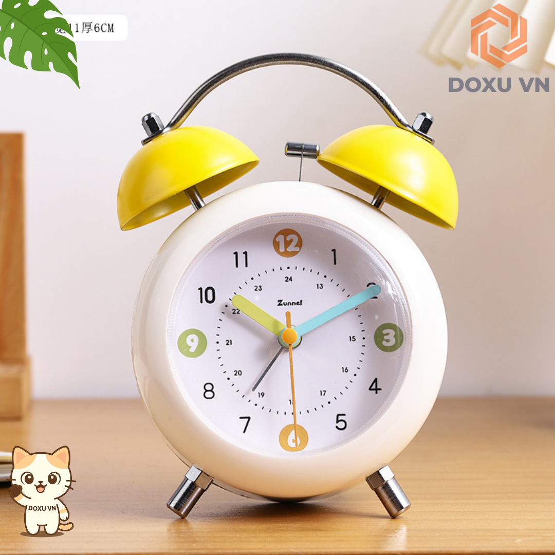 Đồng Hồ Báo Thức Cơ Học Cho Học Sinh – Chuông Đôi Siêu To, Đánh Thức Mạnh Mẽ Zunnel - Image 13