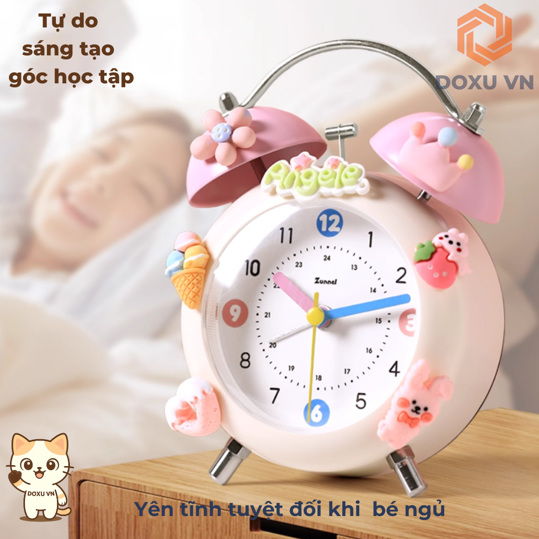 Đồng Hồ Báo Thức Cơ Học Cho Học Sinh – Chuông Đôi Siêu To, Đánh Thức Mạnh Mẽ Zunnel
