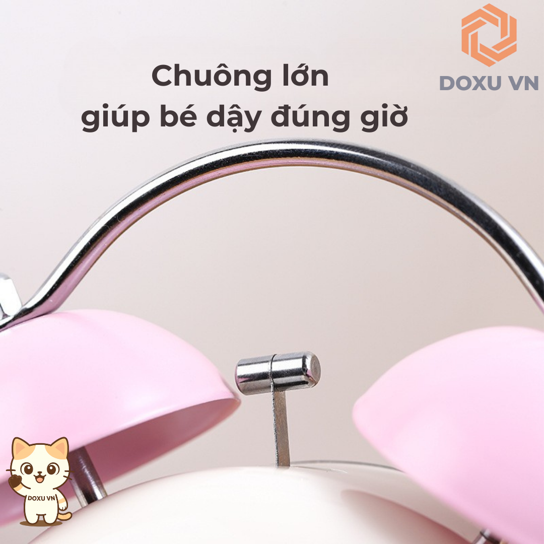 Đồng Hồ Báo Thức Cơ Học Cho Học Sinh – Chuông Đôi Siêu To, Đánh Thức Mạnh Mẽ Zunnel - Image 10