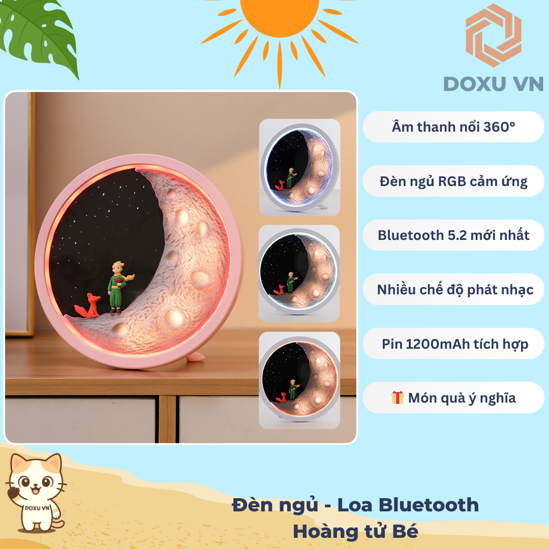 Đèn ngủ loa Bluetooth Hoàng tử Bé Y-567 - Loa không dây, đèn RGB cảm ứng, quà tặng dễ thương - Image 13