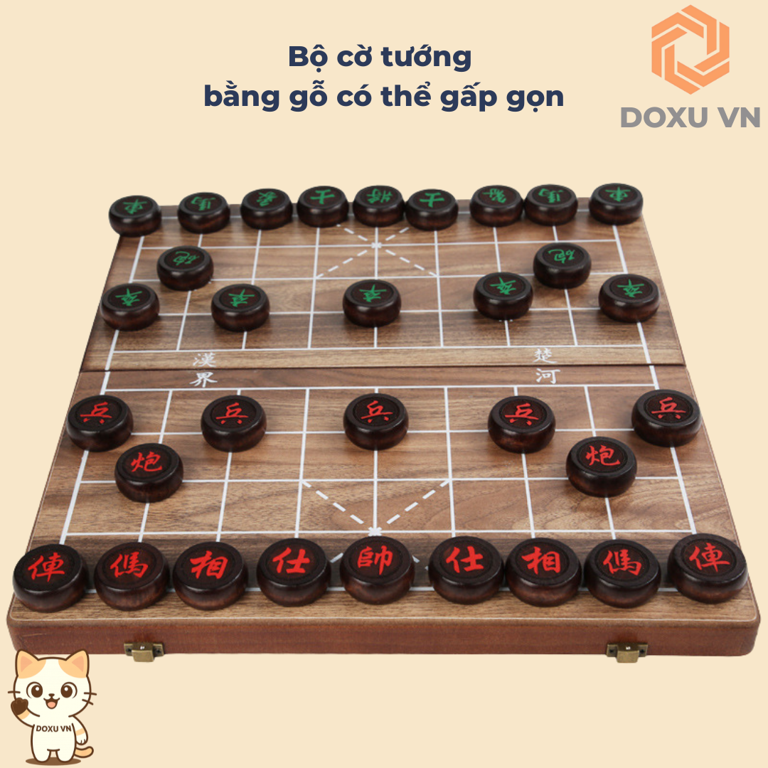 BỘ CỜ TƯỚNG GỖ TẦN BÌ GẤP GỌN – SANG TRỌNG, TIỆN LỢI, DỄ DÀNG MANG THEO - Image 12