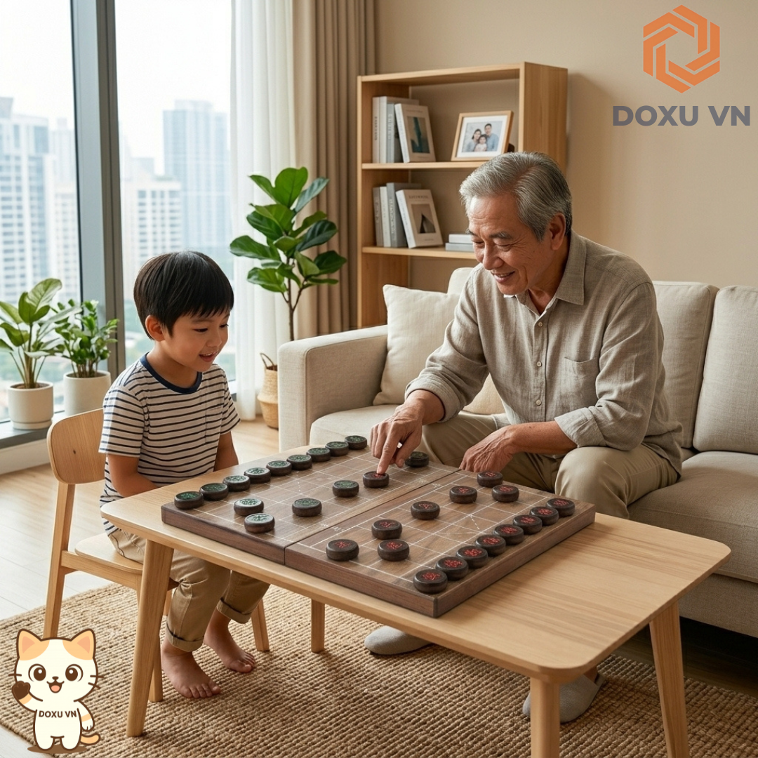BỘ CỜ TƯỚNG GỖ TẦN BÌ GẤP GỌN – SANG TRỌNG, TIỆN LỢI, DỄ DÀNG MANG THEO - Image 6
