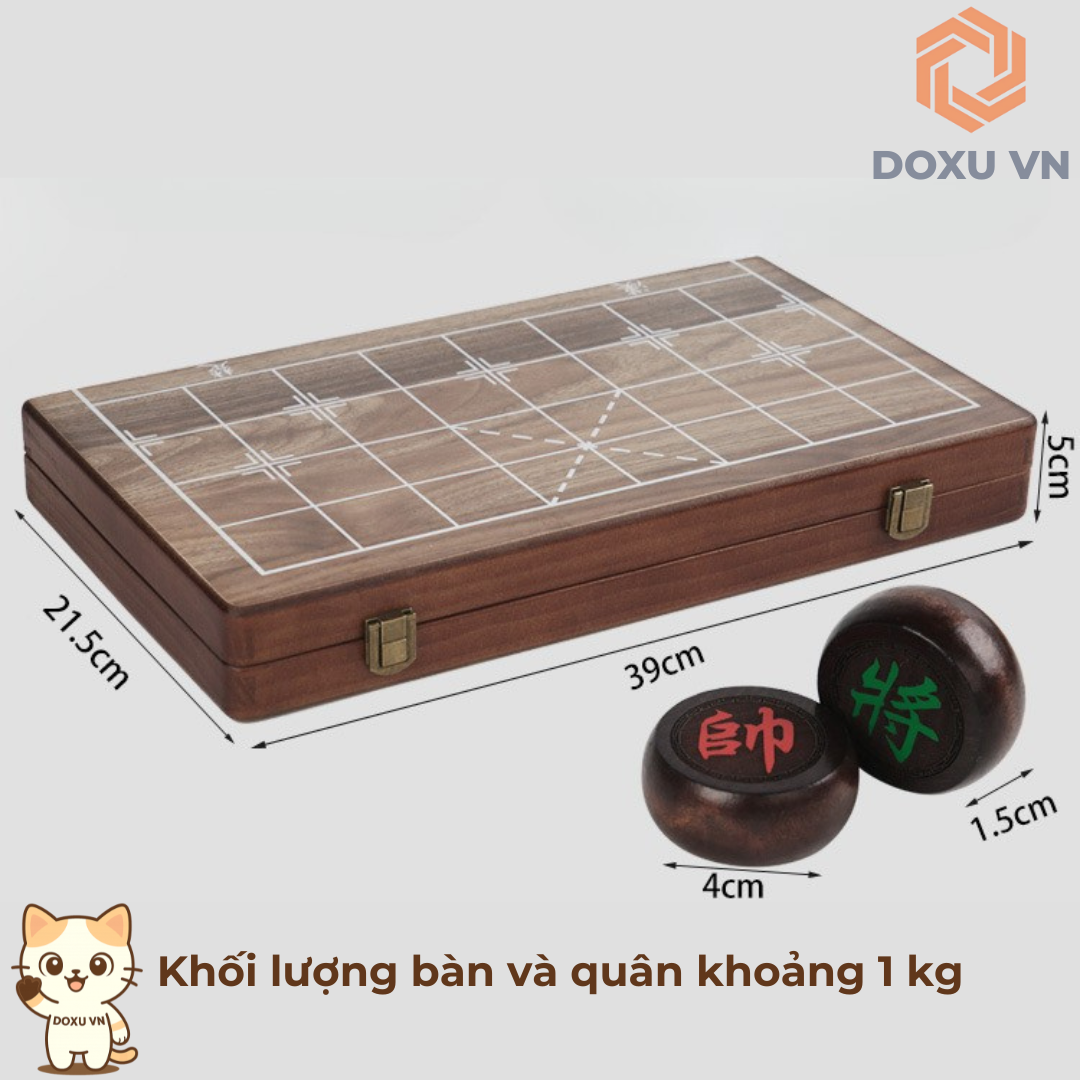 BỘ CỜ TƯỚNG GỖ TẦN BÌ GẤP GỌN – SANG TRỌNG, TIỆN LỢI, DỄ DÀNG MANG THEO - Image 5