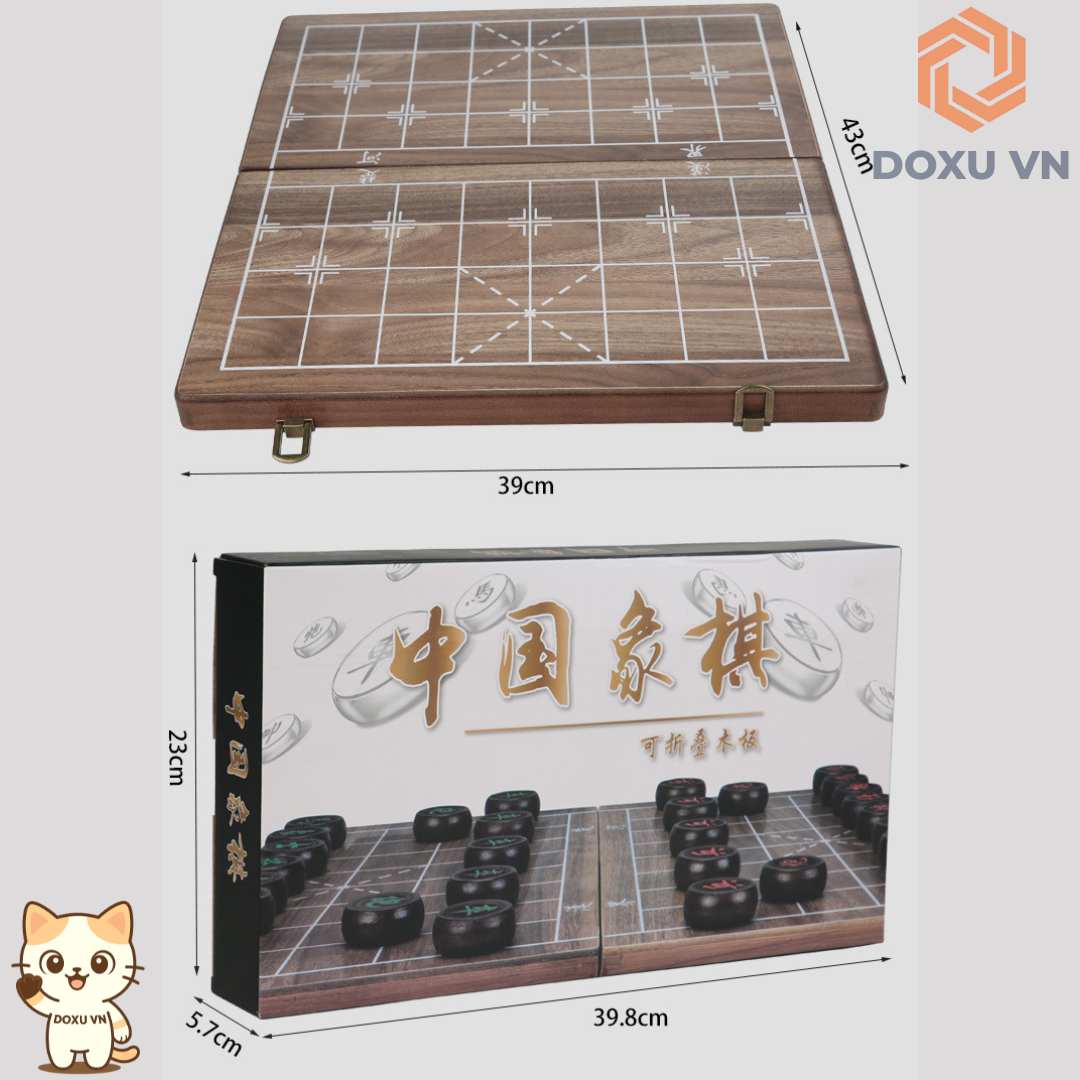 BỘ CỜ TƯỚNG GỖ TẦN BÌ GẤP GỌN – SANG TRỌNG, TIỆN LỢI, DỄ DÀNG MANG THEO - Image 4