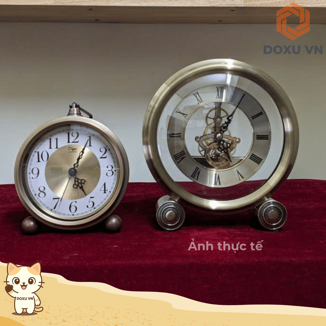 Đồng Hồ Để Bàn Cao Cấp Vàng Kim Tân Cổ Điển – Sang Trọng, Nổi Bật Không Gian HS1901.TP - Image 3