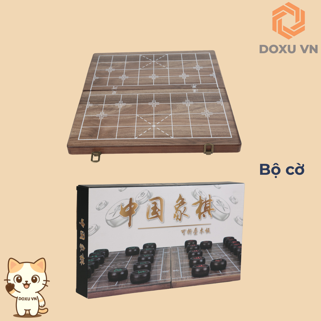 BỘ CỜ TƯỚNG GỖ TẦN BÌ GẤP GỌN – SANG TRỌNG, TIỆN LỢI, DỄ DÀNG MANG THEO - Image 3
