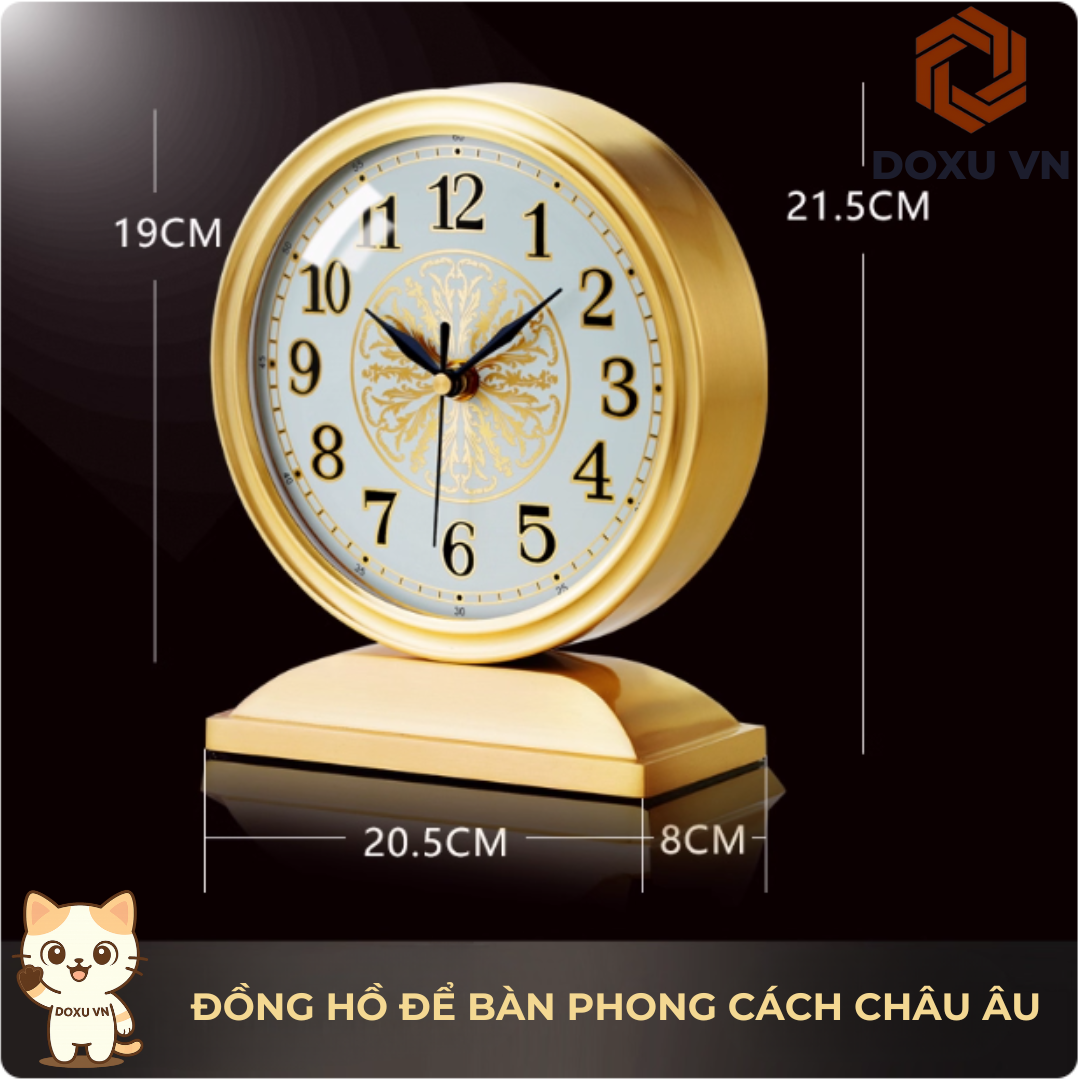 ĐỒNG HỒ ĐỂ BÀN PHONG CÁCH CHÂU ÂU – QUÀ TẶNG SANG TRỌNG - Image 2